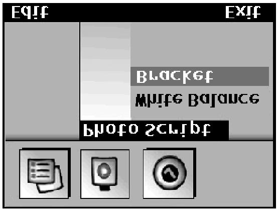 ). 2. Horním nebo dolním tlačítkem křížového přepínače zvolte Bracket (Stupňovaná expozice). 3. Stiskněte programové tlačítko Edit (Úpravy).