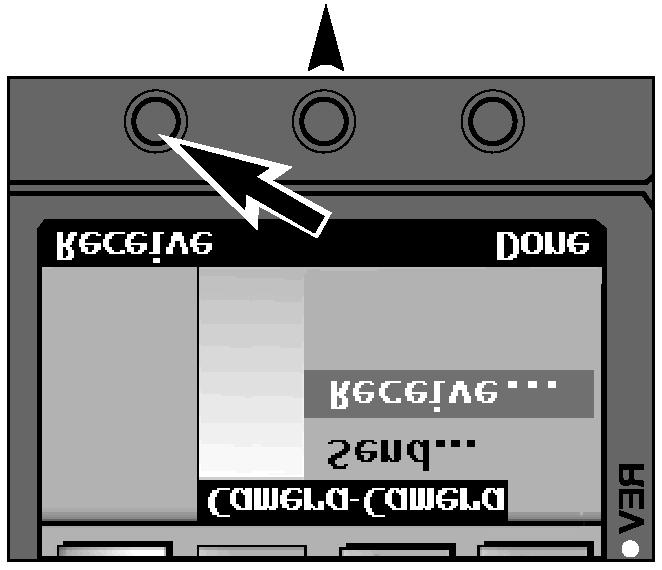 Přenos dat mezi fotoaparáty 3. Stiskněte programové tlačítko Receive (Přijmout).