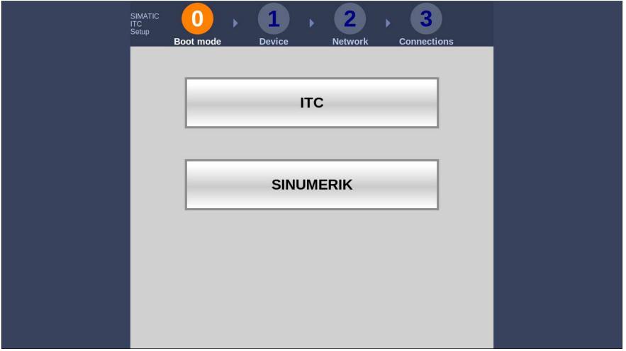 SIMATIC ITC in SINUMERIK Mode - Dual Boot při prvním oživení 1)