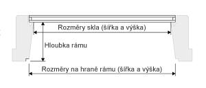 V případě, že máte okno jiného výrobce či atypické okno bez štítku, je nutné jej správně vyměřit. V našem konfigurátoru lze pohodlně objednat žaluzii i pro atypické okno.