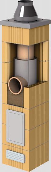 Tvárnice jsou opatřeny v rozích otvory pro armování celého tělesa komínu. Tvárnice jsou spojovány stavebním lepidlem, šamotové vložky speciálním tmelem. Velkou předností je rychlost stavby komína.