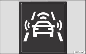 Systémy podpory brzd (Front Assist)* Úvod k tématu Obr. 265 Na displeji panelu přístrojů: pokyny předběžné výstrahy.