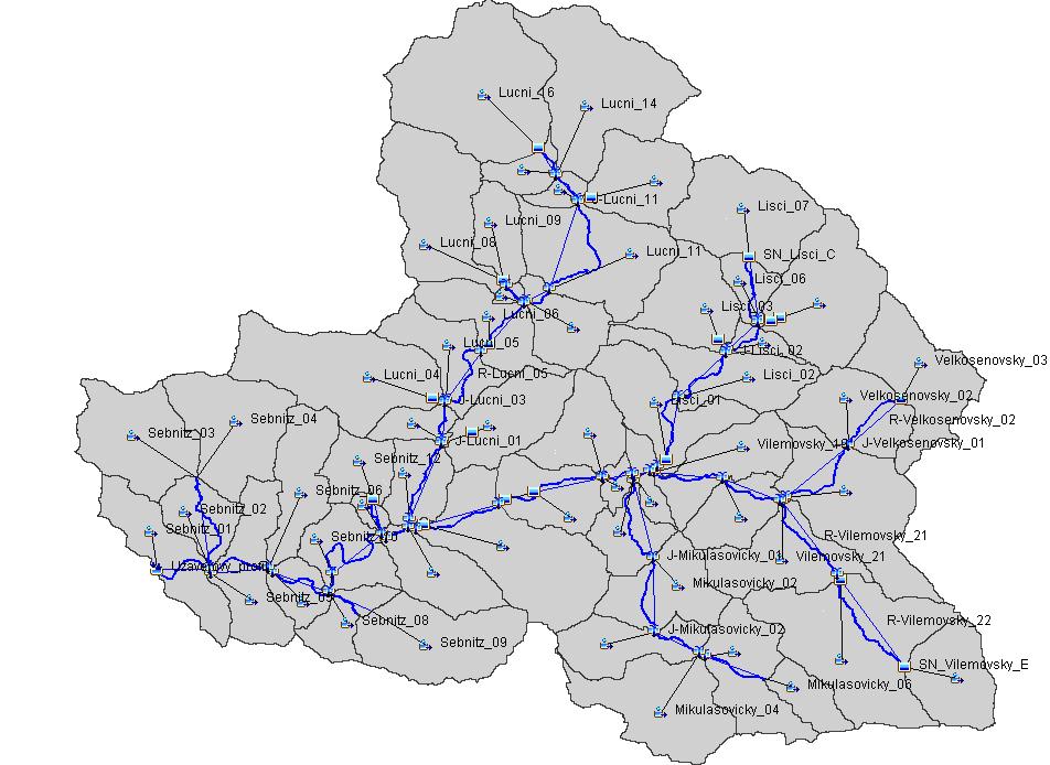 sestavit varianty včetně zahrnutí retenčních prostorů, změn