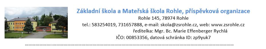 Základní škola a Mateřská škola, příspěvková organizace ORGANIZAČNÍ ŘÁD ŠKOLY 25. ÚPLATA ZA PŘEDŠKOLNÍ VZDĚLÁVÁNÍ Č.j.: Spisový znak Skartační znak 07/01 