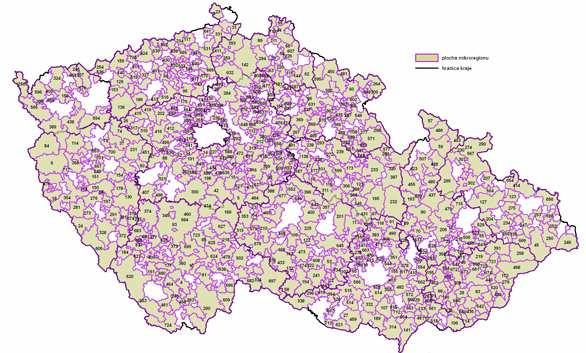 3. Mikroregiony v České republice Obrázek 4: Mikroregiony v České republice r. 2009 [7] 3.1.
