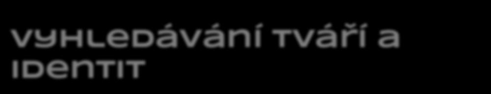 Vyhledávání tváří a identit Přiřazení identity