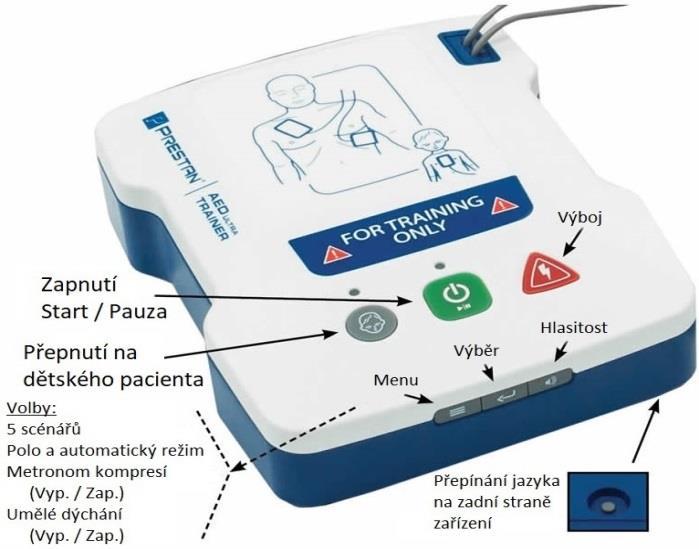 3.2 Automatický externí defibrilátor AED Je koncipován tak, aby jej mohl obsluhovat i laik.