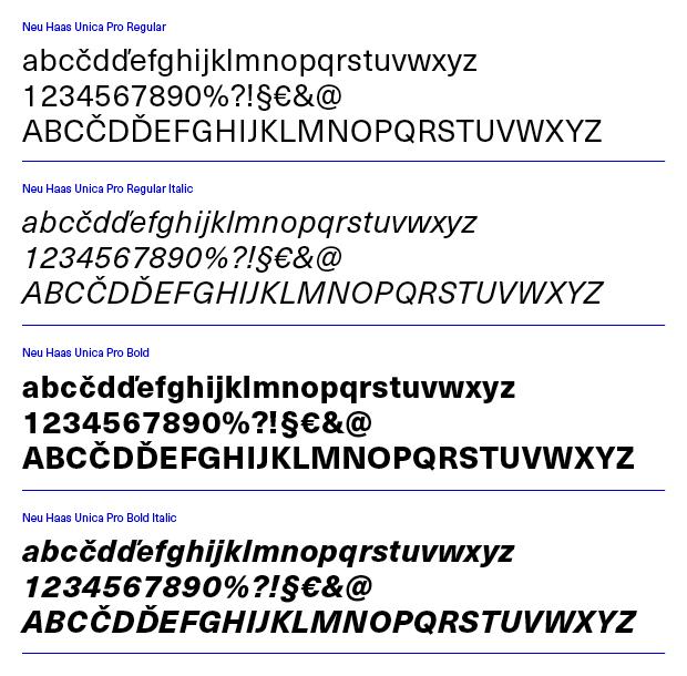 Styl Doplňkové písmo 2/3 Doplňkovým písmem značky je Neue Haas Unica v řezech Regular a Bold. Pro potřeby Masarykovy univerzity bylo písmo zakoupeno z písmolijny Linotype.