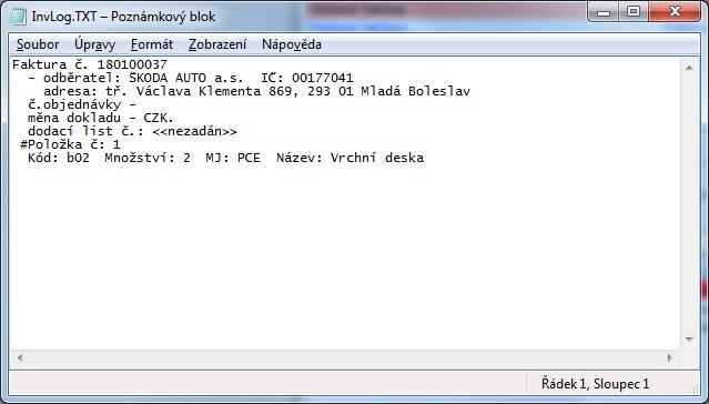 Tlačítko Výběr dokladů podle odběratele složí k provedení výběru, kdy se v seznamu zobrazí faktury vystavené na firmu Škoda Auto a.s. Tento výběr lze využít k zpřehlednění seznamu dokladů, pokud jich evidence Pohody obsahuje velký počet.