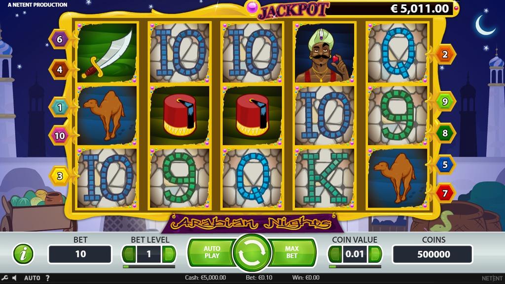ARABIAN NIGHTS Typ hry: Návratnost hráči: 95.