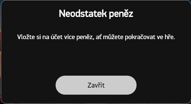 Jestliže nastane vyčerpání prostředků, objeví se uživateli zpráva o vyčerpání prostředků a hra zůstane v nedostupném stavu, dokud ji uživatel znovu nenačte.