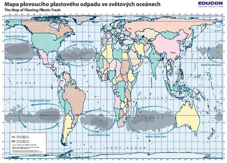 Na rozdíl od organických materiálů se běžné typy plastů plasty v přírodě nerozkládají a hromadí se v přírodním prostředí, zejména v oceánech.