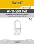 APD-200 Pet. Bezdrátový pasivní infračervený detektor s imunitou vůči zvířatům do 20 kg. Firmware verze 1.00 apd-200_pet_cz 01/19