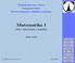 Matematika I. (Obor: Informatika a logistika) Technická univerzita v Liberci Pedagogická fakulta Katedra matematiky a didaktiky matematiky