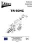 Drážkovač Grabenfräse Trencher TR 60HC. Katalog náhradních dílů Ersatzteilkatalog Spare parts catalogue
