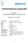 VÝROČNÍ ZPRÁVA ZA ROK 2007