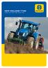 NEW HOLLAND T7500. Modely T7510, T7520, T7530, T7540 a T7550