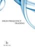 HIGH-FREQUENCY TRADING