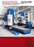 Floor type machining centres. ObrÁběcÍ centra s posuvným stojanem Обрабатывающие центры с передвижной колонной Centra obróbkowe z kolumną przesuwną