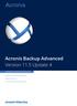 Acronis Backup Advanced Version 11.5 Update 4
