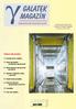 OBSAH MAGAZÍNU: Vydáno jako druhé číslo časopisu Galatek Magazín pro jaro a léto 2001. Úvodní slovo ředitele. Vývoj výrobního sortimentu společnosti