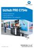 bizhub PRO C754e startovací produkční stroj výkonný řadič EFI Fiery pokročilá kalibrace a color management BAREVNÝ PRODUKČNÍ TISKOVÝ SYSTÉM