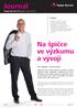 Journal 1. Na špičce ve výzkumu a vývoji. Topigs Norsvin CZ s.r.o. červen 2015. Z obsahu: Hans Olijslagers, technický ředitel