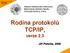 Rodina protokolů TCP/IP, verze 2.3
