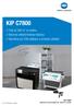 KIP C7800. Tisk až 390 m 2 za hodinu Barevná velkoformátová tiskárna Navržena pro CAD aplikace a produkci plakátů