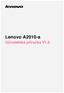 Lenovo A2010-a. Uživatelská příručka V1.0