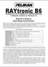 RAYtronic B6. Návod k obsluze Operating Instructions