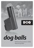 dog balls Elektronický podavač míčků Návod k použití