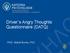 Driver`s Angry Thoughts Questionnaire (DATQ) PhDr. Matúš Šucha, Ph. D.