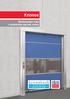 Kronos. Rychlonavíjecí vrata s modulárními sekcemi závěsu. krenotech. vratová technika automatické dveře SPECIALISTS