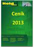 Ceník 2013. HELD spol. s r.o., Víta Nejedlého 8, 130 00 Praha 3, IČO: 48028444, DIČ: CZ48028444