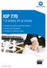 KIP 770. 1,6 stránky A0 za minutu. dostupná černobílá velkoformátová tiskárna navržena pro CAD aplikace kompaktní a multifunkční řešení
