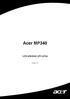Acer MP340. Uživatelská příručka. Verze 1.0
