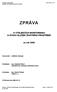 ZPRÁVA O VÝSLEDCÍCH MONITORINGU A STAVU SLOŽEK ŽIVOTNÍHO PROSTŘEDÍ. za rok 2008