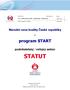 Název: STATUT program START podnikatelský / veřejný sektor Celkem stran: 16. Národní cena kvality České republiky. program START STATUT