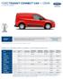 FORD TRANSIT CONNECT VAN I CENÍK 2-3 místný vůz s přepážkou