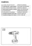 MT080 MT081. GB Cordless Hammer Driver Drill INSTRUCTION MANUAL. PL Akum. wiertarko-wkr tarka udarowa INSTRUKCJA OBS UGI