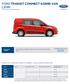 FORD TRANSIT CONNECT KOMBI VAN CENÍK 5místný vůz s variabilní přepážkou