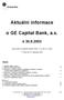 Aktuální informace. o GE Capital Bank, a.s.