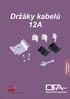 Držáky kabelů 12A. Držáky kabelů 12A. pasivní sítě. Příslušenství. rozváděče. aktivní prvky. komponenty optických sítí. Strana 1.