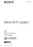 4-142-633-11(1) Mikro HI-FI systém. Návod k obsluze CMT-HX35R. 2009 Sony Corporation