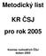 Metodický list. KR ČSJ pro rok 2005