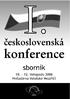 Sborník k 1. èeskoslovenské konferenci