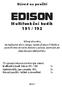 Návod na použití EDISON. Multifunkční budík 191 / 192