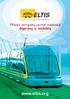 European Local Transport Information Service. Přední evropský portál městské dopravy a mobility. www.eltis.org