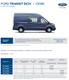 FORD TRANSIT DCiV I CENÍK 6-7místný vůz s přepážkou